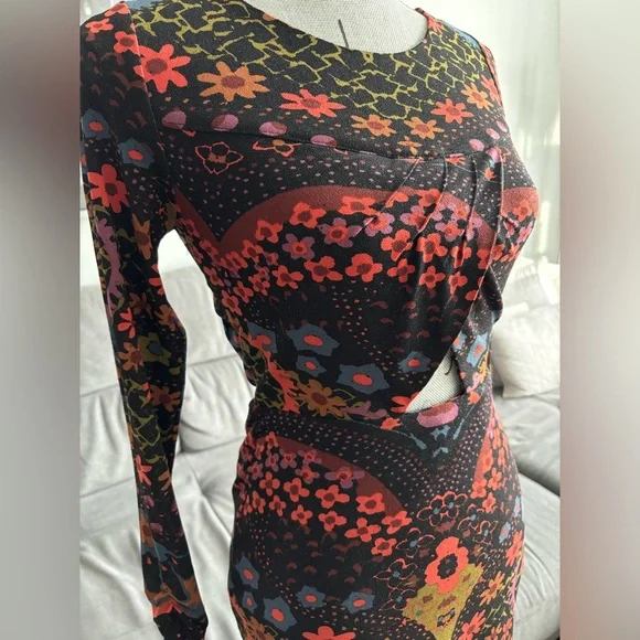 New💥Free People long sleeve midi dress XS - Picture 4 of 4